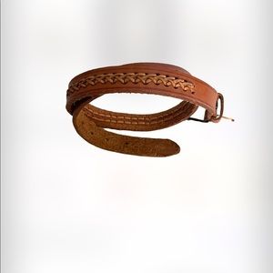 GUESS vintage leather stitched tan belt size 30
